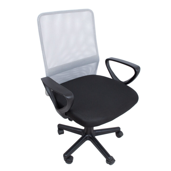 Töötool BELINDA, 59x56xH86,5-98,5cm, must/hall, polüesterkangas, plastik Arvutitoolid ja töötoolid Arvutitoolid ja töötoolid
