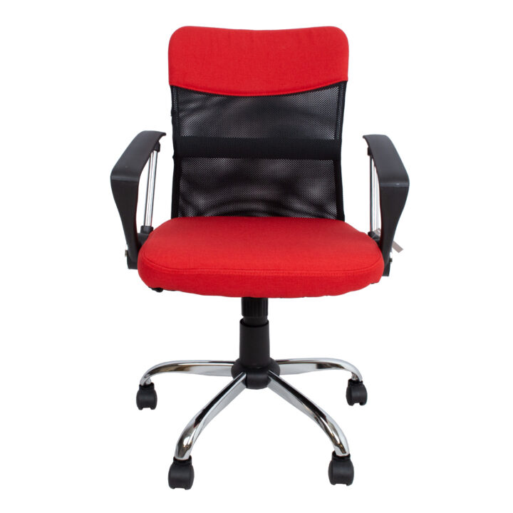 Töötool DARIUS, 57x57xH93-103cm, punane/must, polüesterkangas, metall Arvutitoolid ja töötoolid Arvutitoolid ja töötoolid