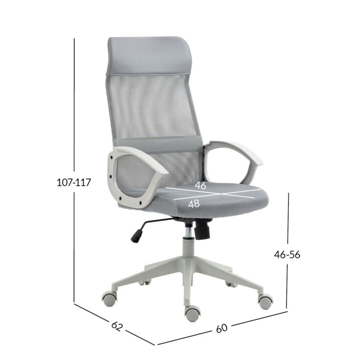 Töötool LINUS 60x62xH107-117cm, hall Arvutitoolid ja töötoolid