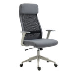 Töötool ELMER 67x62xH113-124cm, hall / must Arvutitoolid ja töötoolid