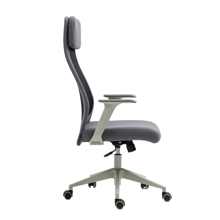 Töötool ELMER 67x62xH113-124cm, hall / must Arvutitoolid ja töötoolid