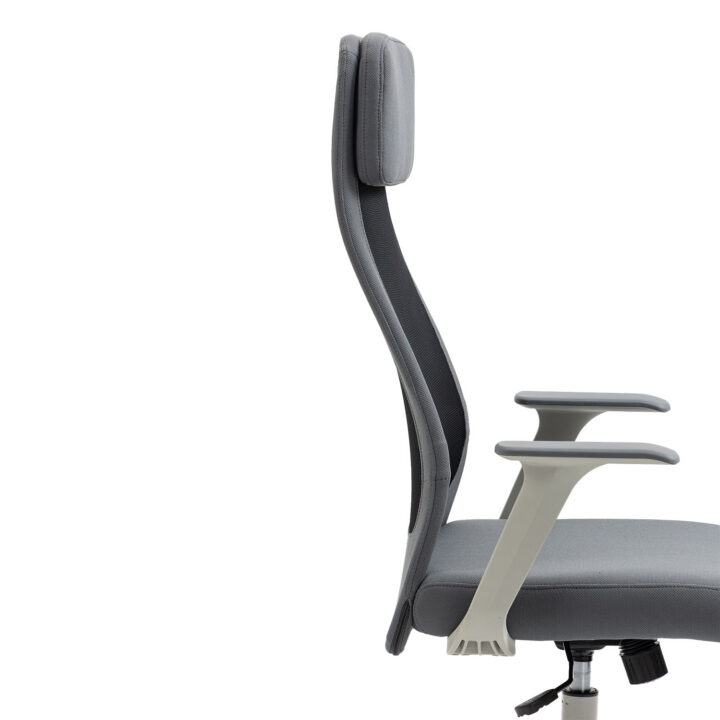 Töötool ELMER 67x62xH113-124cm, hall / must Arvutitoolid ja töötoolid