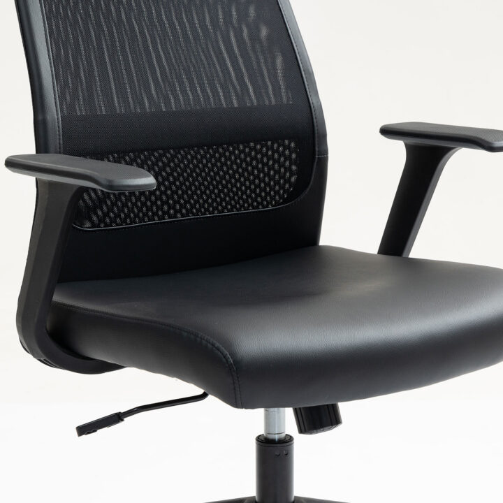 Töötool ELMER 67x62xH113-124cm, must Arvutitoolid ja töötoolid