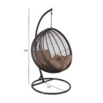 Ripptool GLOBE 105x105xH190cm, tumepruun, teras, plastikpunutis Kiiged ja ripptoolid G06-200 Ripptoolid