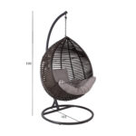 Ripptool CHESTNUT 103x103xH190cm, tumepruun, teras, plastikpunutis Kiiged ja ripptoolid G06-200 Ripptoolid