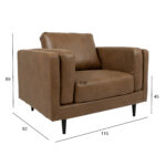Tugitool LISBON 110x92xH89cm, pruun Diivanid 3+1 Diivanid 3+1
