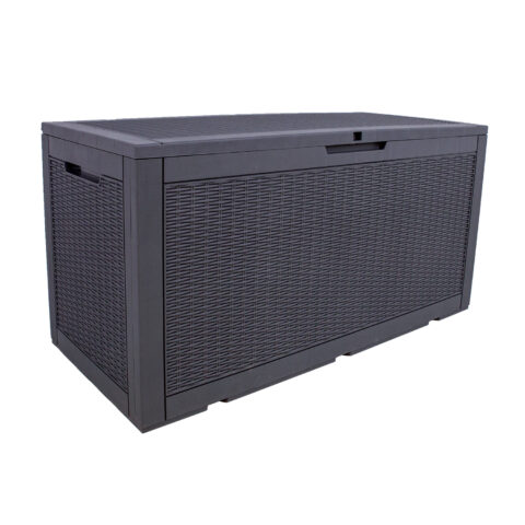 Säilituskast SAYA 122×54,5x63cm/380L, hall plastik Aiadiivanid ja komplektid G02-500 Padjakastid