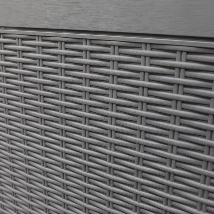 Säilituskast SAYA 122×54,5x63cm/380L, hall plastik Aiadiivanid ja komplektid G02-500 Padjakastid