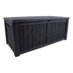 Säilituskast PRAIA 143×67,5×60,5cm/450L, must plastik Aiadiivanid ja komplektid G02-500 Padjakastid