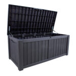 Säilituskast PRAIA 143×67,5×60,5cm/450L, must plastik Aiadiivanid ja komplektid G02-500 Padjakastid
