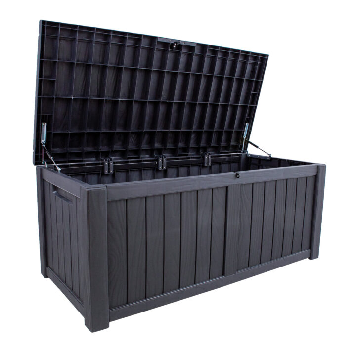Säilituskast PRAIA 143×67,5×60,5cm/450L, must plastik Aiadiivanid ja komplektid G02-500 Padjakastid