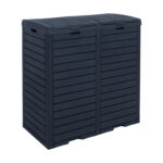Prügikast GALA 78x41xH86cm/230L, must plastik Aiadekoratsioonid