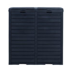 Prügikast GALA 78x41xH86cm/230L, must plastik Aiadekoratsioonid