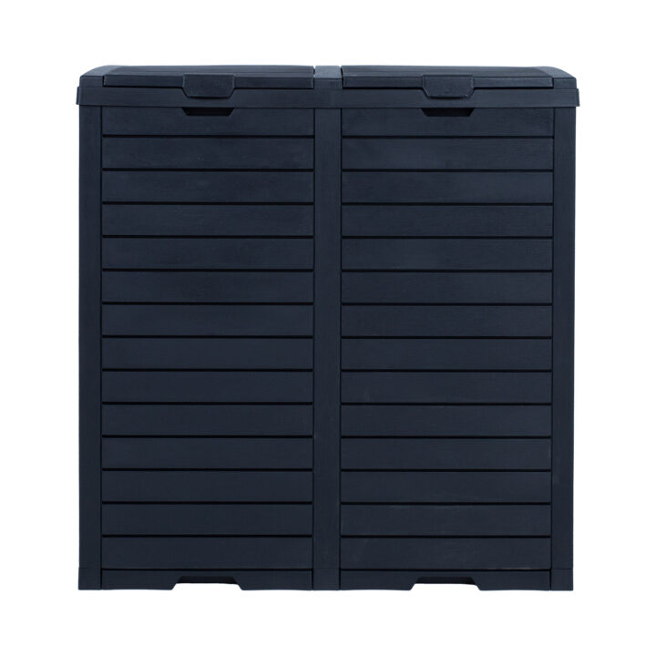 Prügikast GALA 78x41xH86cm/230L, must plastik Aiadekoratsioonid