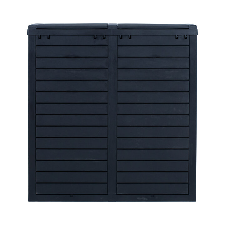 Prügikast GALA 78x41xH86cm/230L, must plastik Aiadekoratsioonid