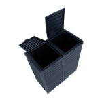 Prügikast GALA 78x41xH86cm/230L, must plastik Aiadekoratsioonid