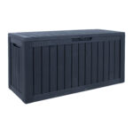 Säilituskast BOMM 117,5×47,5xH59cm/300L, must plastik Aiadekoratsioonid