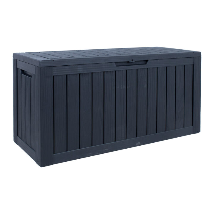 Säilituskast BOMM 117,5×47,5xH59cm/300L, must plastik Aiadekoratsioonid