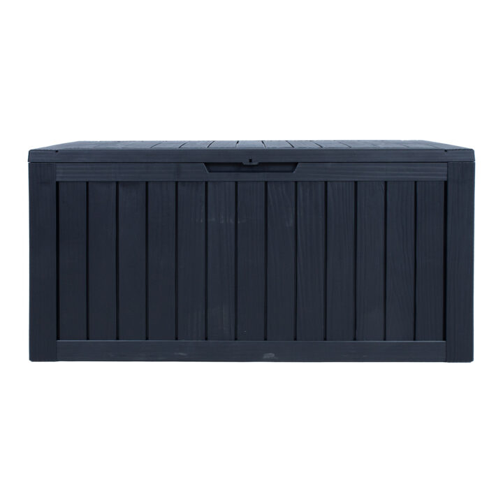 Säilituskast BOMM 117,5×47,5xH59cm/300L, must plastik Aiadekoratsioonid