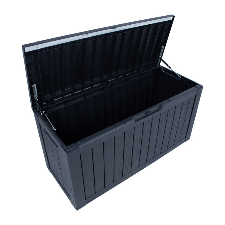 Säilituskast BOMM 117,5×47,5xH59cm/300L, must plastik Aiadekoratsioonid