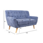 Diivan RIHANNA 2-kohaline 140x84xH87cm, sinine Diivanid Diivanid
