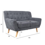 Diivan RIHANNA 2-kohaline 140x84xH87cm, hall Diivanid Diivanid