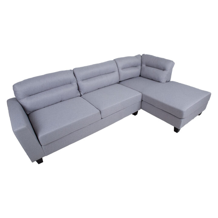 Nurgadiivan HELSINKI PN 268×83/158xH88cm, helehall Diivanid Diivanid
