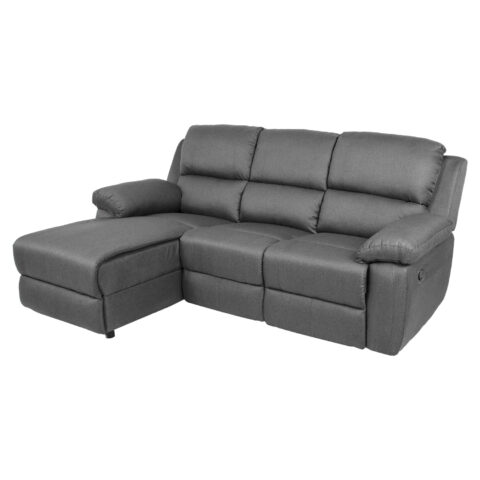 Nurgadiivan BERIT VN manuaalne recliner 214×160/95xH98cm, tumehall Diivanid Diivanid