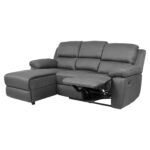 Nurgadiivan BERIT VN manuaalne recliner 214×160/95xH98cm, tumehall Diivanid Diivanid