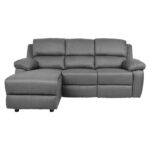 Nurgadiivan BERIT VN manuaalne recliner 214×160/95xH98cm, tumehall Diivanid Diivanid