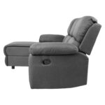 Nurgadiivan BERIT VN manuaalne recliner 214×160/95xH98cm, tumehall Diivanid Diivanid