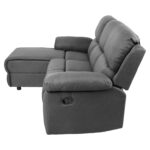Nurgadiivan BERIT VN manuaalne recliner 214×160/95xH98cm, tumehall Diivanid Diivanid