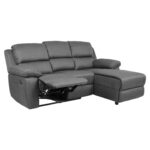 Nurgadiivan BERIT PN manuaalne recliner 214×95/160xH98cm, tumehall Diivanid Diivanid