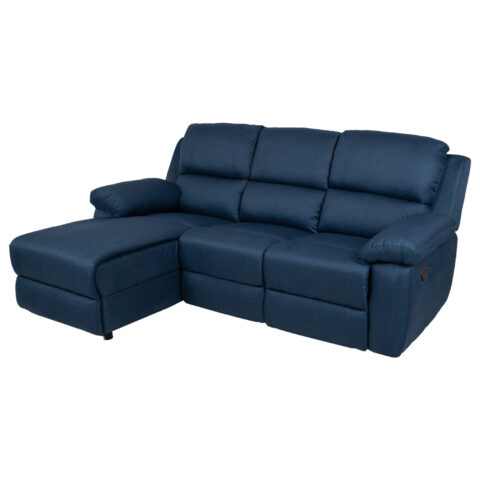 Nurgadiivan BERIT VN manuaalne recliner 214×160/95xH98cm, tumesinine Diivanid Diivanid