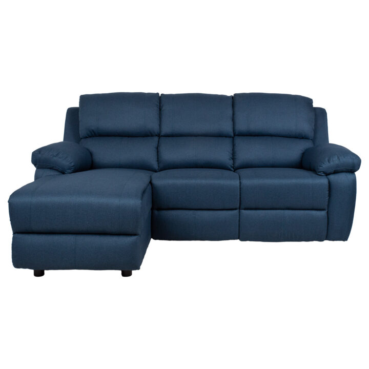 Nurgadiivan BERIT VN manuaalne recliner 214×160/95xH98cm, tumesinine Diivanid Diivanid