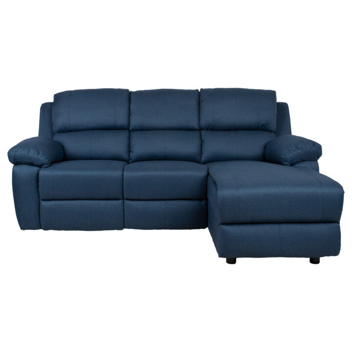 Nurgadiivan BERIT PN manuaalne recliner 214×95/160xH98cm, tumesinine Diivanid Diivanid
