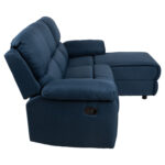Nurgadiivan BERIT PN manuaalne recliner 214×95/160xH98cm, tumesinine Diivanid Diivanid