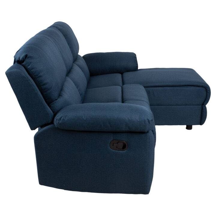Nurgadiivan BERIT PN manuaalne recliner 214×95/160xH98cm, tumesinine Diivanid Diivanid