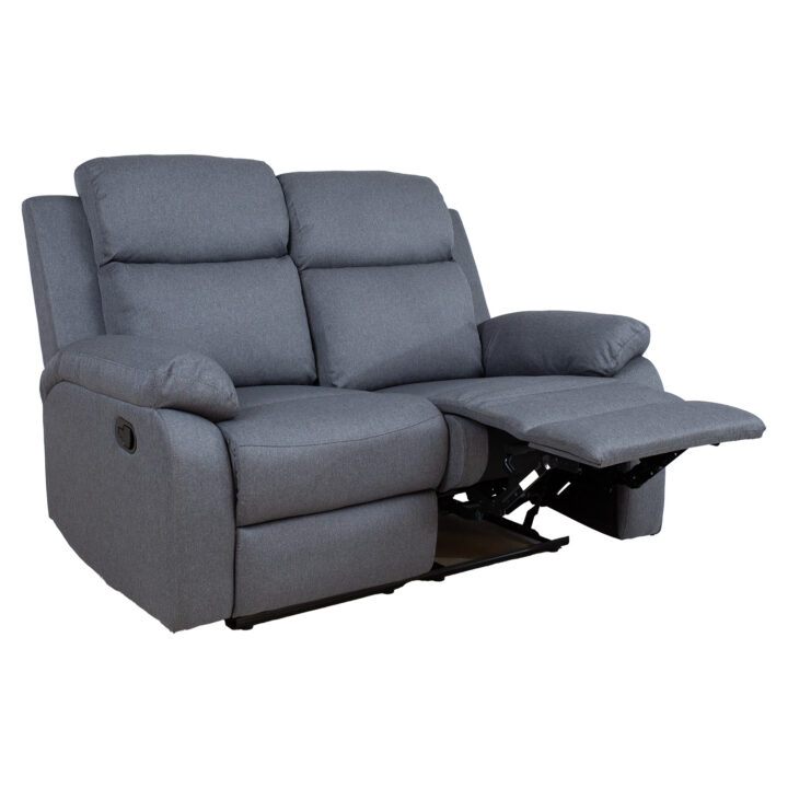 Diivan REX 2-kohaline manuaalne recliner 133x81xH103cm, tumehall Diivanid Diivanid