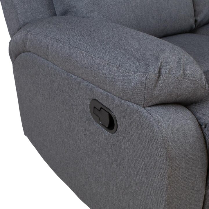 Diivan REX 2-kohaline manuaalne recliner 133x81xH103cm, tumehall Diivanid Diivanid