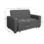 Diivanvoodi FEYA 146x86xH88cm, tumehall Diivanid Diivanid