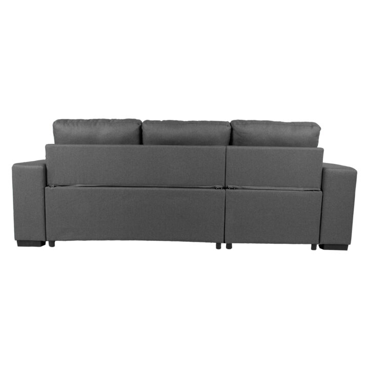 Nurgadiivanvoodi CARITA 240×90/160xH94cm, tumehall Diivanid Diivanid