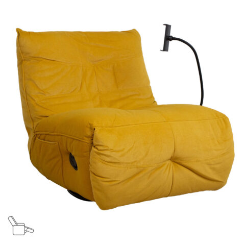 Puhketool WIN-WIN manuaalne recliner 80x95xH90cm, kollane Elutoamööbel Tugitoolid ja kiiktoolid