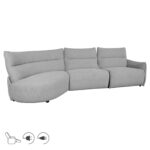 Nurgadiivan CANNES VN elektriline recliner 310×101/91xH92cm, hall Diivanid