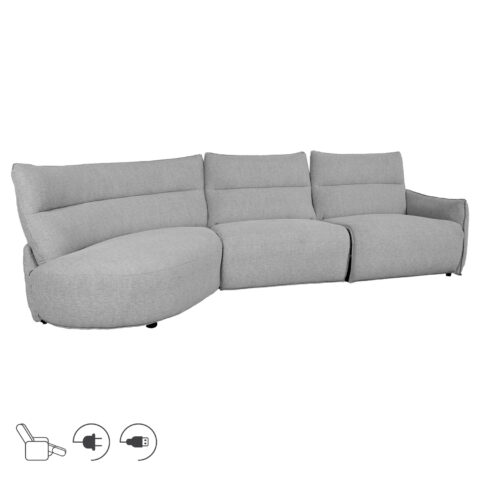 Nurgadiivan CANNES VN elektriline recliner 310×101/91xH92cm, hall Diivanid