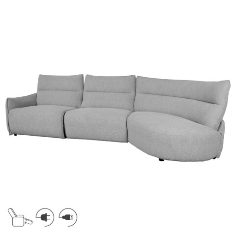 Nurgadiivan CANNES PN elektriline recliner 310×91/101xH92cm, hall Diivanid