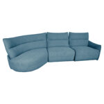 Nurgadiivan CANNES VN elektriline recliner 310×101/91xH92cm, hallikassinine Diivanid