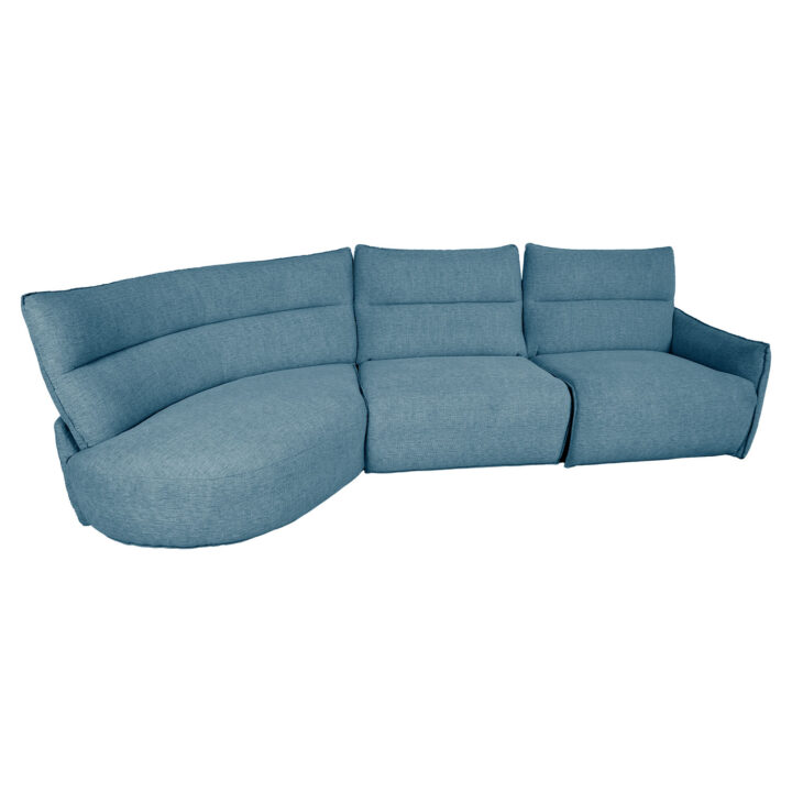 Nurgadiivan CANNES VN elektriline recliner 310×101/91xH92cm, hallikassinine Diivanid