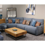 Nurgadiivan CANNES VN elektriline recliner 310×101/91xH92cm, hallikassinine Diivanid