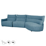 Nurgadiivan CANNES PN elektriline recliner 310×91/101xH92cm, hallikassinine Diivanid
